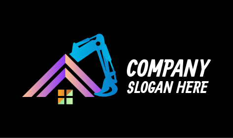 Logo Di Miglioramento Della Casa Dell'escavatore